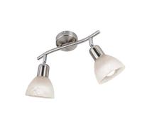 Plafonnier Lampe De Salon LED Métal Verre Alabastre Spots De Plafond B 20 Cm