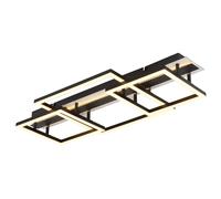 Plafonnier, lampe de salon LED, noir, métal, rectangulaire, L 70 cm