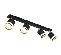 Plafonnier lampe de salon lumière noire réglable 4 flammes LED