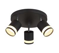 Plafonnier lampe de salon lumière ronde réglable 3 flammes LED