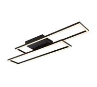 Plafonnier, lampe de salon, noir mat, réglable, LED, L 80 cm