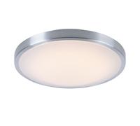 Plafonnier Lampe de salon ronde en aluminium éclairage blanc, plastique alu, 1x LED 1x 13 W 960 lumens, D 34 cm