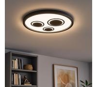 Plafonnier Lampe De Salon Ronde Noire LED Rétroéclairée D 42,3 Cm