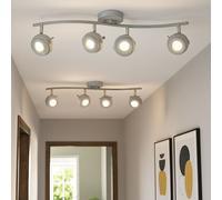 Plafonnier Lampe De Salon Spot Bar Réglable Gris LED Ensemble De 2