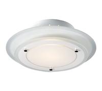 Plafonnier Lampe de salon Verre laqué Plafonnier, métal, 1x G9 douille, D 22 cm