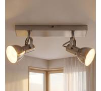 Plafonnier Luminaire Spots Mobile Métal Nickel Blanc Mat Salon Lit