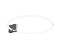 Plafonnier lampe design lampe de salon LED aspect anneau métal chromé blanc