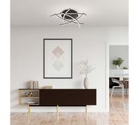 Plafonnier lampe design télécommande dimmable LED CCT lampe de salon noir