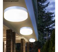 Plafonnier extérieur éclairage rond ALU lampe verre opale lumière dans un ensemble comprenant des ampoules LED