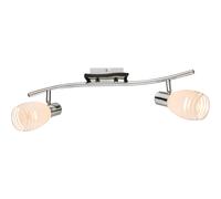 Plafonnier lampe éclairage spot métal chrome verre salon chambre cuisine