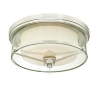 Plafonnier Lampe Glenford Nickel brossé 2 Ampoules Westinghouse
