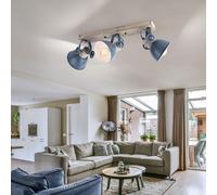 Plafonnier Lampe Holzleuchte Rétro Luminaire Sportif Réglable Luminaire de Salon