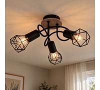 Plafonnier Lampe Holzleuchte Rondell Lampe de Salon Cage Spot Mobile