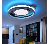Plafonnier Lampe Luminaire RGB LED Télécommande Dimmable CCT Noir