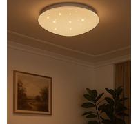 Plafonnier Lampe Salle à Manger Blanc LED Luminaire de Cuisine Ciel Étoilé