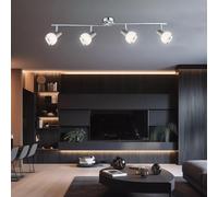 Plafonnier Lampe Salle à Manger Rails pour Éclairage Argent Réglable LED