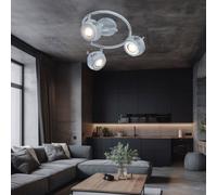 Plafonnier Luminaire Sportif de Cuisine Gris Antique LED Couloir Pivotant 34 CM