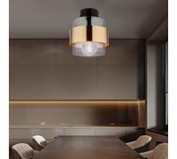 Plafonnier Lampe Suspendue Luminaire En Laiton Noir Verre Big Light