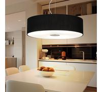 Abat-jour textile suspension plafonnier salon salle à manger éclairage lampe suspendue en verre noir LEDINO 50230000001022