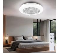 Lustre GENERIQUE Trio Lighting Stralsund Ventilateur de lustre à DEL à intensité variable en aluminium