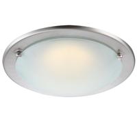 Plafonnier LED 12 watts, éclairage de salle à manger, nickel, verre