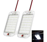 Plafonnier LED 12V pour camping-car avec interrupteur Plafonnier pour camping-car Eclairage intérieur LED pour RV Camping Auto Caravane Bateau(2pcs)