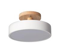LEDKIA LIGHTING - Plafonnier LED Bois et Métal 12W | CCT Sélectionnable 2700-6500K | Éclairage Constant 1020 lm | Design Moderne pour Intérieur, Chambre, Salon, Cuisine, Blanc