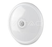 Plafonnier LED 12W Capteur Pir De Mouvement Et Crépuscolaire 4000K V-tac VT-13-N