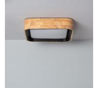 Plafonnier Led 15w Carré Bois 370x370 Mm Cct Sélectionnable Dari Noir