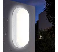 Plafonnier LED 18W 1710LM, IP65 Étanche pour Salle de Bain et Locaux Humides, Applique Murale Ovale pour Couloir, Cave, Jardin, Balcon