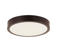Plafonnier LED 18W Bois Wengé 28cm - Blanc Neutre 4000K - 5500K