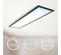 Plafonnier LED 1m gradable CCT télécommande minuterie 24W bureau salon Panneau