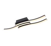 Plafonnier LED 1x LED á 18W avec blanc opale allongé, 3 bras incurvés 18 watts