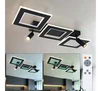 Plafonnier LED 1x LED á 60W avec spots RGB orientables à l'intérieur en 3 carrés