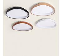 Plafonnier LED 20W Ovale Aluminium Ø420 mm CCT sélectionnable Owen