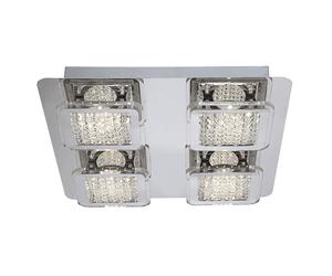 Plafonnier LED 20W plafonnier éclairage cristaux acryliques clair Globo 49204-4