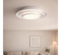 TechBrey Plafonnier LED 20W Rond Métal Ø300 mm CCT Sélectionnable Telmor Blanc Blanc