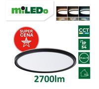 Plafonnier LED 22wcct-o-b IP54 rond 2700lm AZPO 31517