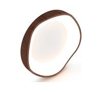 Plafonnier LED 24W, Eclairage de Plafond à Lumière Chaude, pour Chambre, Ø41,5CM, Marron