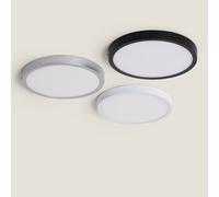 TechBrey Plafonnier LED 24W Rond Aluminium Ø280 mm Slim CCT Sélectionnable Galán SwitchDimm Noir Noir G