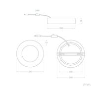 Plafonnier Led 24w Rond Aluminium Ø280 Mm Slim Cct Sélectionnable Galán Switchdimm Noir