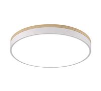 Plafonnier LED 27W 2200lm Facile à Installer avec Panneau et Cadre en Bois Moderne lumière Blanche du Jour 6000K Forme Ronde idéal pour Les Chambres Les Salons et Les Cuisines