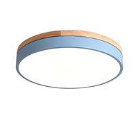 Plafonnier LED 27W 2200lm Facile à Installer avec Panneau et Cadre en Bois Moderne lumière Blanche du Jour 6000K Forme Ronde idéal pour Les Chambres Les Salons et Les Cuisines