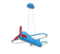 Plafonnier LED 3 Couleurs créatif Bleu Avion plafonnier Chambre d'enfant Lampe Suspendue avec Interrupteur contrôle Chambre de garçons Filles Chambre de bébé Lustre Chambre Salle à Manger