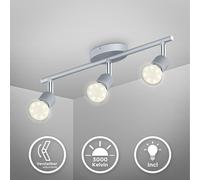 Plafonnier LED 3-spots orientable éclairage plafond GU10 9W 750lm salon bureau