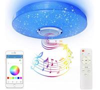 Plafonnier LED 36 W avec haut-parleur Bluetooth - Changement de couleur 3000K à 6500K - Application et télécommande