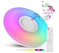 Plafonnier LED 36W RGB avec Haut-parleur Bluetooth, avec Télécommande et Contrôle APP,3000-6500K pour Chambre Enfants,Salon