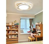 Plafonnier LED 40 W,lampe de plafond circulaire moderne noire,luminaire encastré à intensité variable télécommandé,éclairage de chambre à coucher 3000-6500 K adapté au bureau couloir (Blanc, Φ43cm)