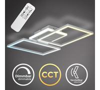 Plafonnier LED 40W pivotant CCT variateur minuterie veilleuse télécommande