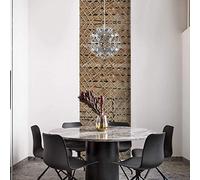 Plafonnier LED 42 lumières chromées, Design Moderne, Forme géométrique, idéal pour Une Cuisine, Une Chambre ou Un Bar, diamètre : 30 cm